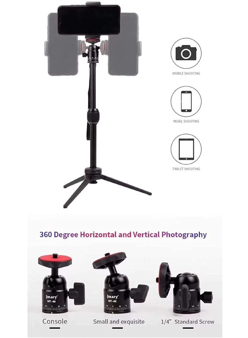 JMARY MT-68 Table-Top Extendable Foldable Tripod Stand for Mobile Phones and DSLR & Digital Cameras - Image 4