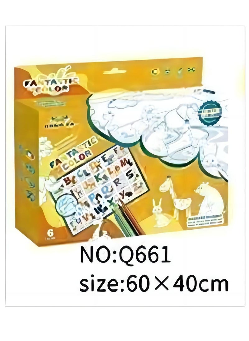 Y&D - Children's Colorful Graffiti Painting Cloth Early Education Enlightenment Handmade Creative Cartoon Shaped Kindergarten Toys - Image 1