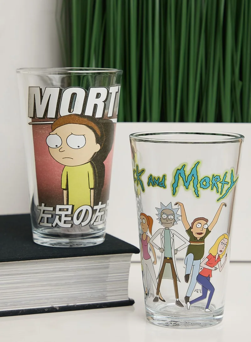 Typo Rick And Morty Set Of 2 Glasses