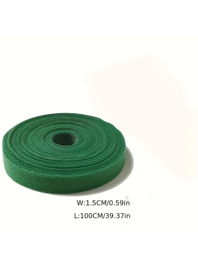 Garden Plant Ties 39.3 Inches Roll Flexible Green Support Straps for Securing Branches Ideal for Garden Plant Care and Organization - Image 3