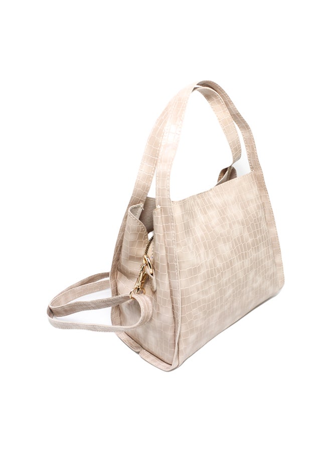 Glitter Women Hand Bag - Beige - Image 1
