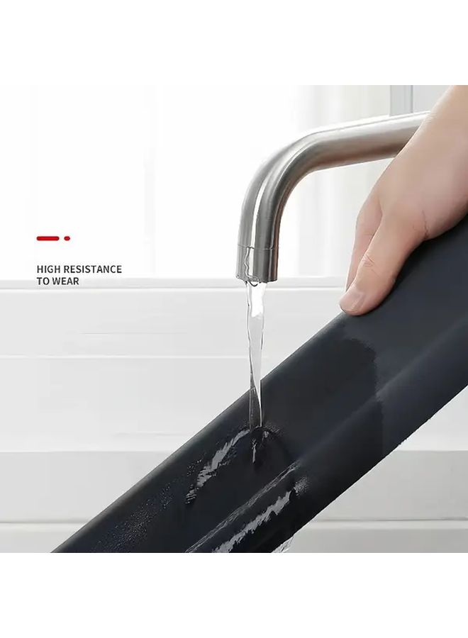 Grey Fabric Rubber Door Seal Strip Soundproof Waterproof Draft Stopper Easy Install - Image 3