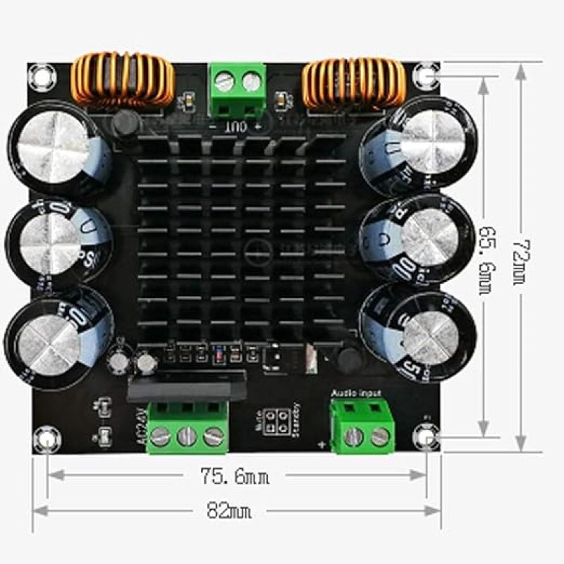 Mono Audio Amplifier: 4 Ohms Load High Efficiency Tda8954 Class D Power Amplifier - Btl Circuit Dual Power Over Voltage Current Limit Audio Amplifier for Home Audio Setup - Image 4