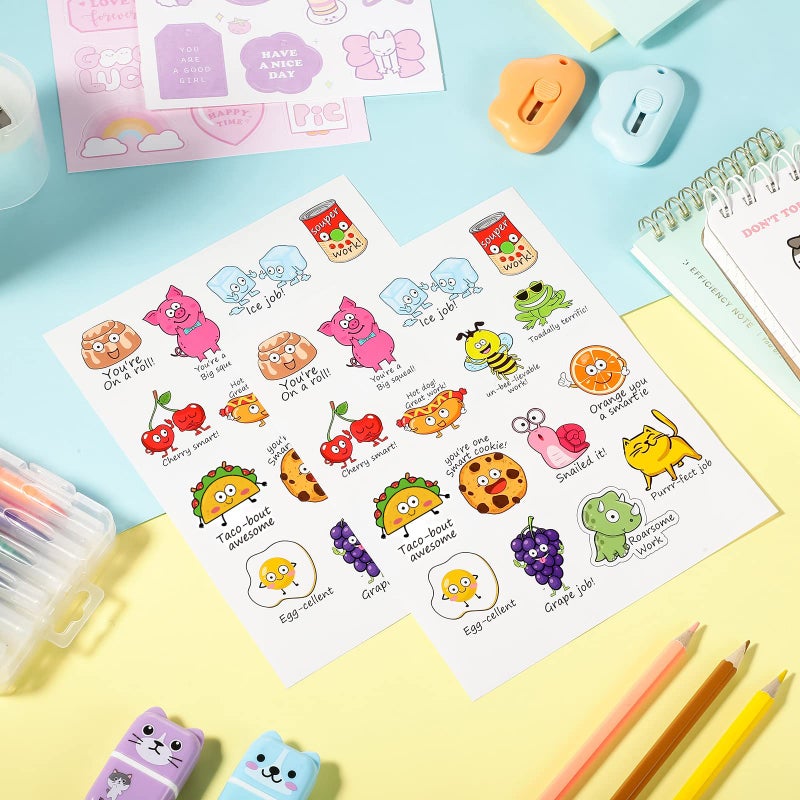 Clabby 400 Pieces Punny Teacher Stickers for Student, Motivational Reward Stickers for Kids Classroom, Teacher Must Haves, Positive Encouragement Sticker, Back to School Supplies Essentials - Image 2