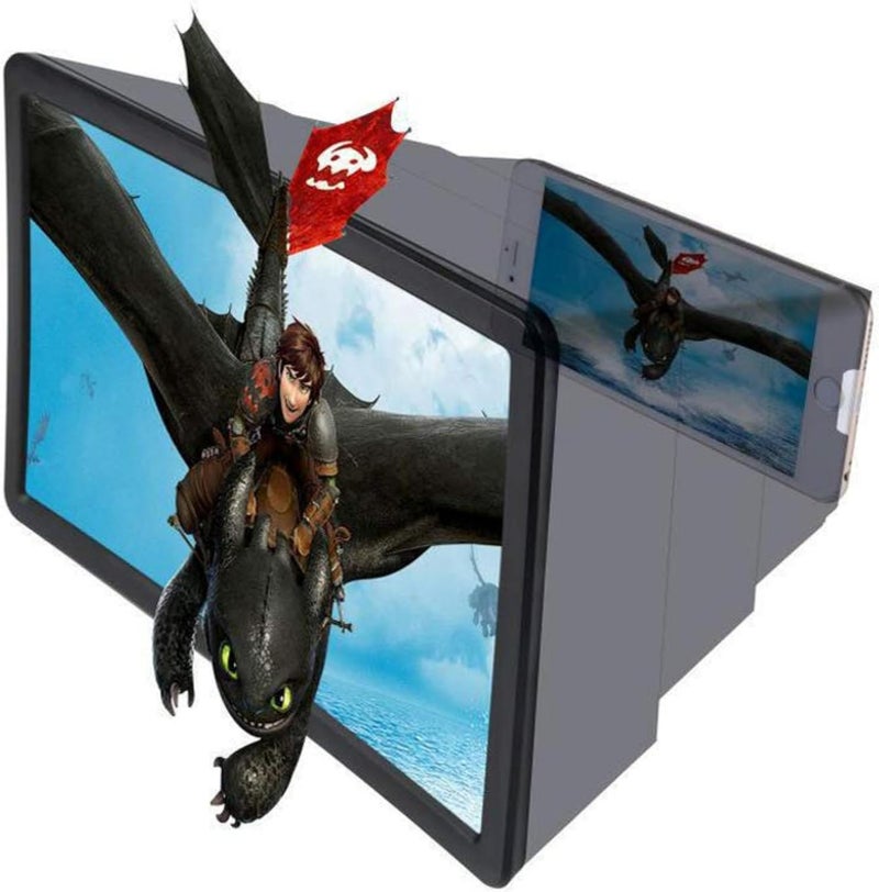 Fitto 3D Screen Magnifier for Mobile Phones - Black 3D Video Screen Enhancer