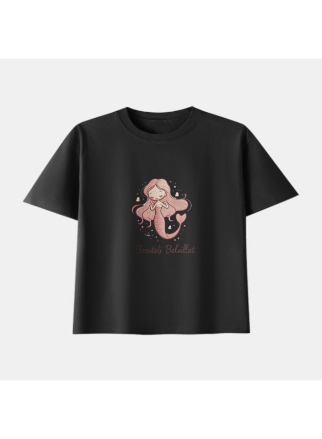 Women's Fashion Pure Cotton Breathable Printed T-Shirt, Loose Fit - Image 1
