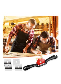 Y&D Adjustable Woodworking Spokeshave Set, SYOSI 1 Piece with Flat Base and 4 Pieces Metal Blade, Wood Working Hand Tool Nice for Craft, Carver (9 Inch)  - Image 2