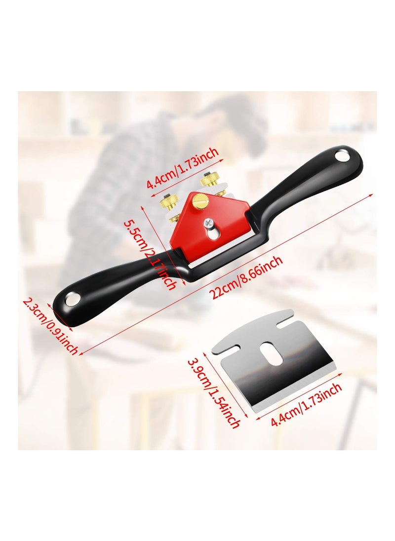 Y&D - Adjustable Woodworking Spokeshave Set, SYOSI 1 Piece with Flat Base and 4 Pieces Metal Blade, Wood Working Hand Tool Nice for Craft, Carver (9 Inch) - Image 1