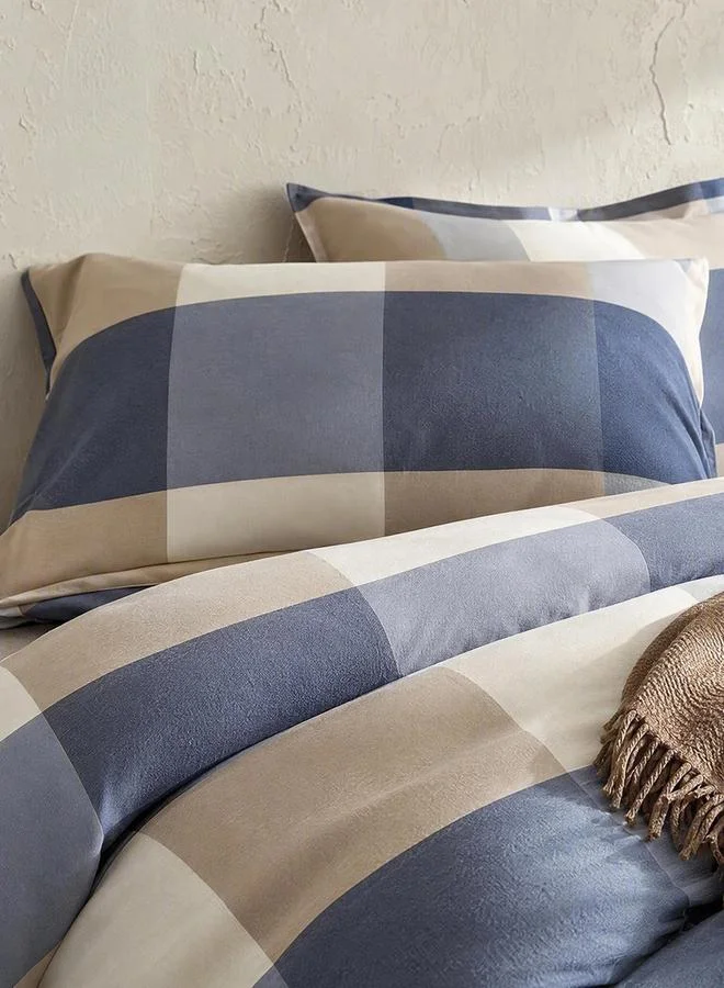 Styli 4-Piece Checkered Polyester Comforter Set - 180 x 220 cm