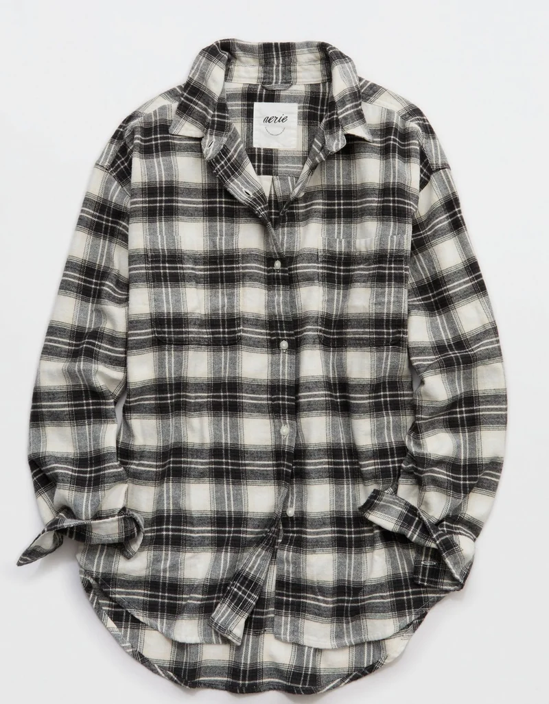 Aerie  Aerie Anytime Fave Flannel Button Down Shirt for Women | Best Price UAE