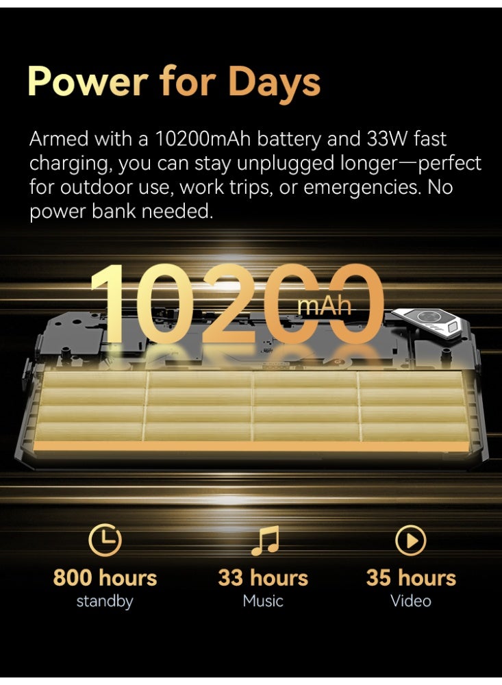 Cubot Tab Kingkong Mini Rugged Tablet 8.68 inch HD+ Android 15 Tablet 6GB RAM +128GB ROM IP68/IP69K Waterproof Tablet With 48MP+16MP Camera Dual SIM 4G Tablet -Black - Image 4