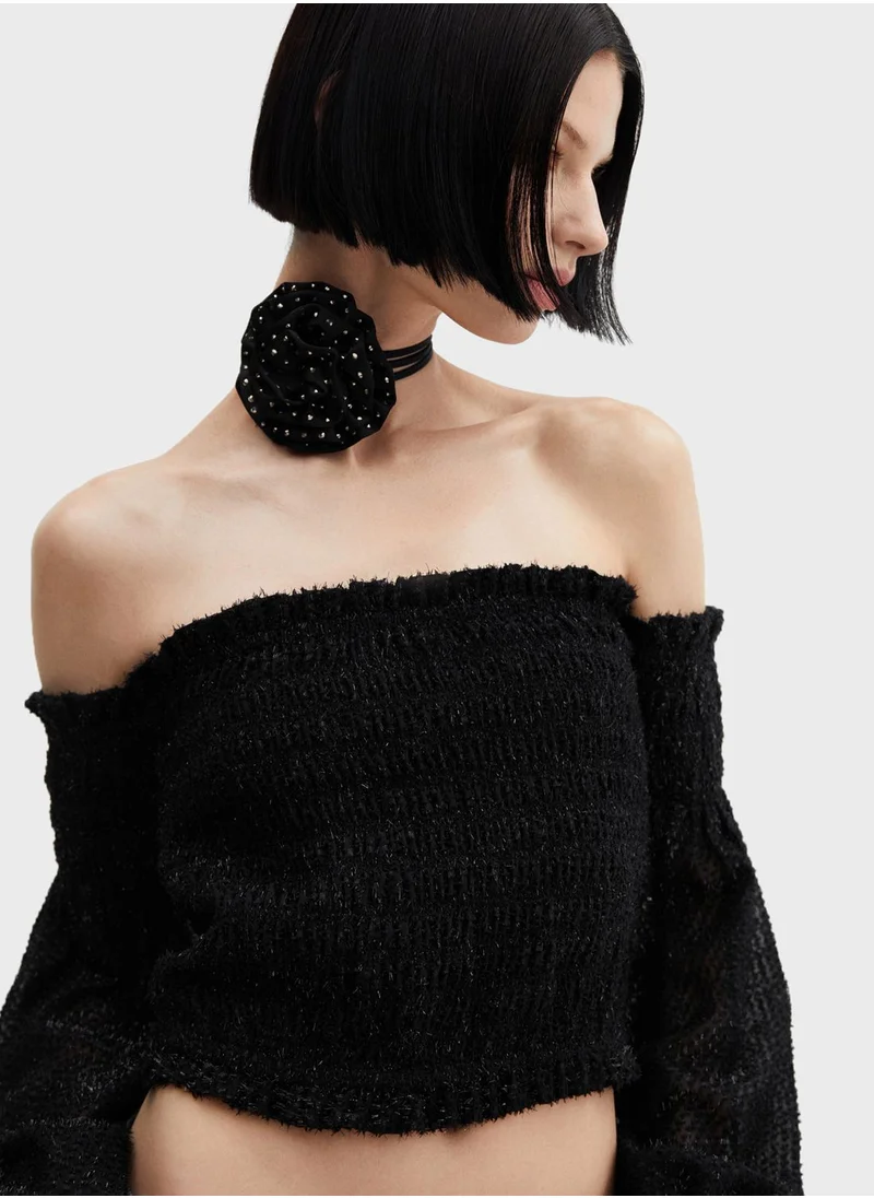 MANGO Foulard Circles Choker Necklace