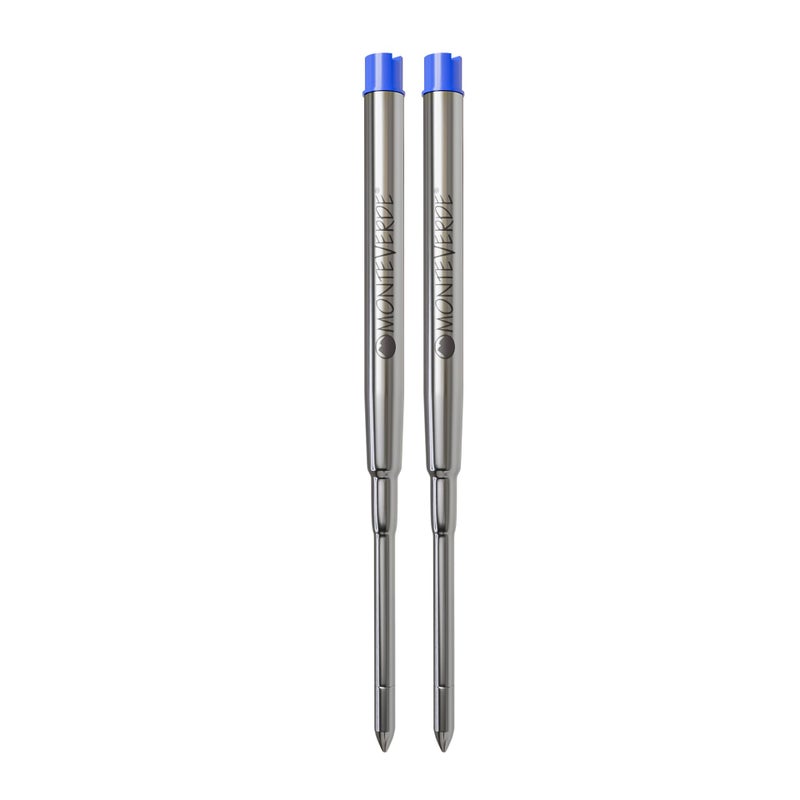 Monteverde Capless Gel Ballpoint Refill to Fit Sheaffer Ballpoint Pens, Medium Point, Blue, 2 per Pack (S422BU) - Image 1