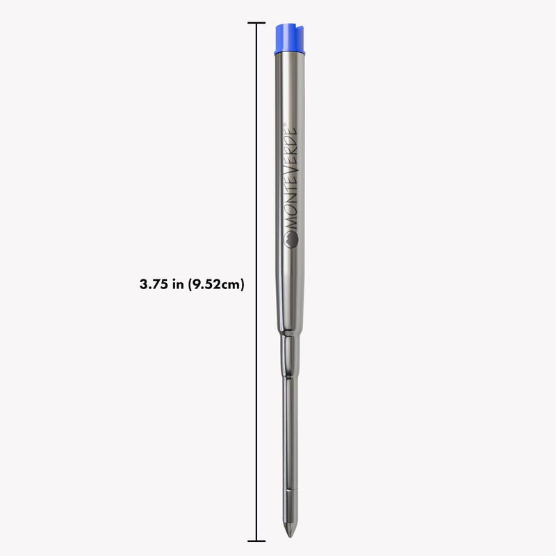 Monteverde Capless Gel Ballpoint Refill to Fit Sheaffer Ballpoint Pens, Medium Point, Blue, 2 per Pack (S422BU) - Image 3