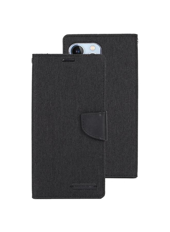 GOOSPERY Case For iPhone 14 Pro CANVAS DIARY Canvas Texture Flip Leather Phone Case  - Image 2