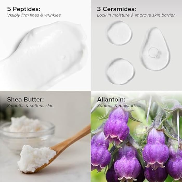 DRMTLGY Peptide Night Cream Face Moisturizer. Fragrance Free and Oil Free Hydrating Facial Moisturizer for All Skin Types. 2.1 oz - Image 3