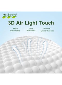 nateen Nateen Premium Baby Diapers, Overnight Use Disposable Diapers for Sensitive Skin, Ultra Thin Diapers with Comfortable Fit. Size 3 (Medium), 36, Count.  - Image 4