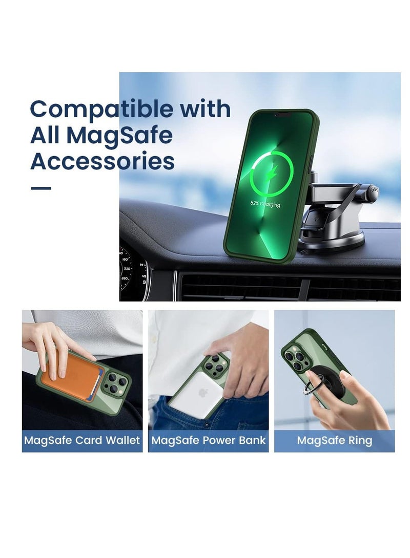Magic Mask Magnetic Case for iPhone 15 Pro, Compatible with Magsafe, Matte Translucent Mobile Phone Case for iPhone 15 Pro, Scratch-Resistant PC Back + TPU Bumper - Image 3