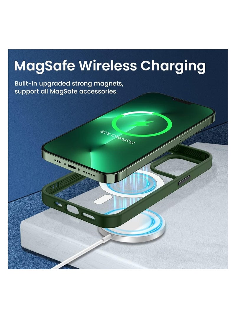 Magic Mask Magnetic Case for iPhone 15 Pro, Compatible with Magsafe, Matte Translucent Mobile Phone Case for iPhone 15 Pro, Scratch-Resistant PC Back + TPU Bumper - Image 4