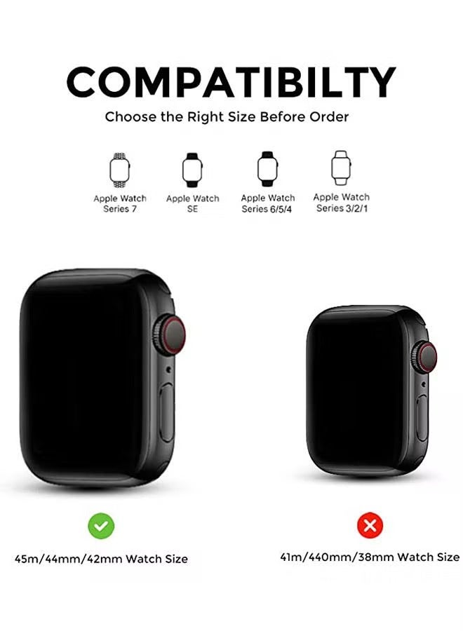 إيف عصابات رياضية من السيليكون الناعم لساعة Apple 42 مم 44 مم 45 مم سوار مقاوم للماء لأساور iWatch Apple Watch Series 7 6 5 4 3 2 1 SE نساء رجال أزرق داكن - Image 2