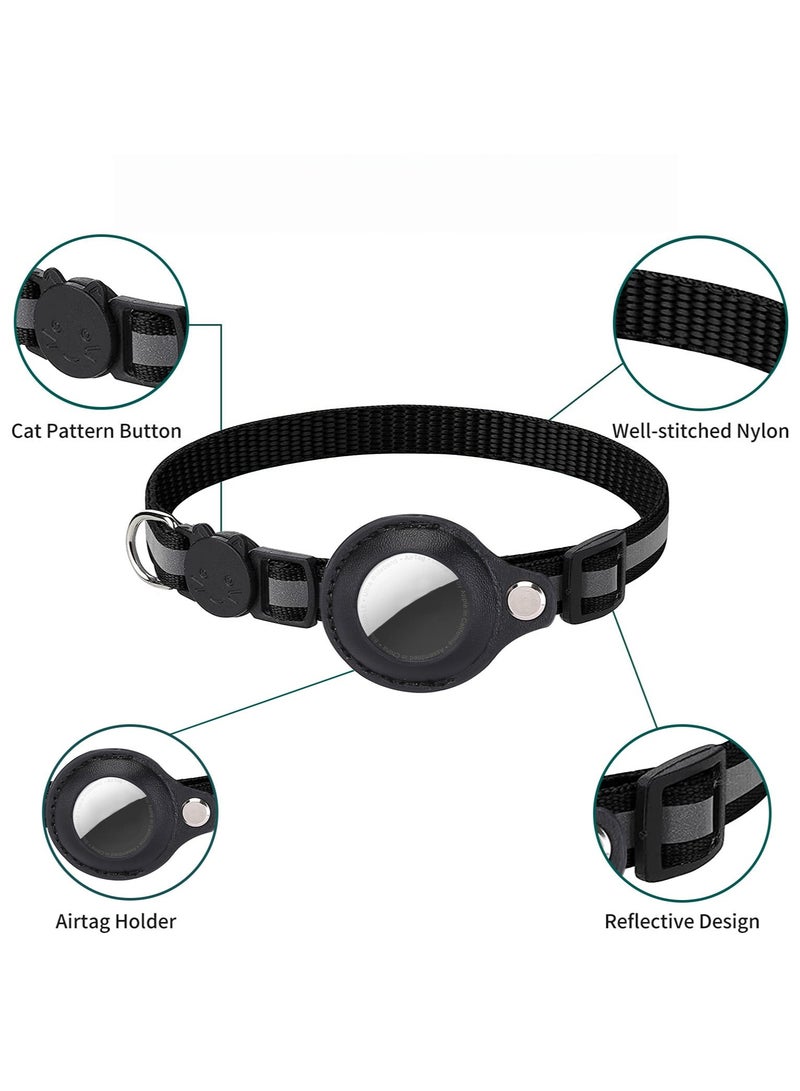 RTYY Airtag Cat Collar with Bell Adjustable Breakaway Kitten Collars, Reflective Strip Puppy Small Pet Collar - Image 2