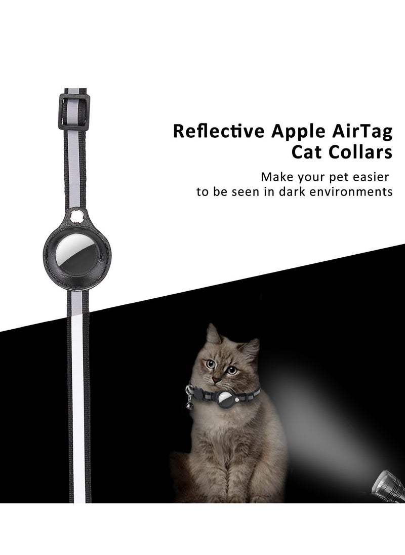 RTYY - Airtag Cat Collar with Bell Adjustable Breakaway Kitten Collars, Reflective Strip Puppy Small Pet Collar - Image 1