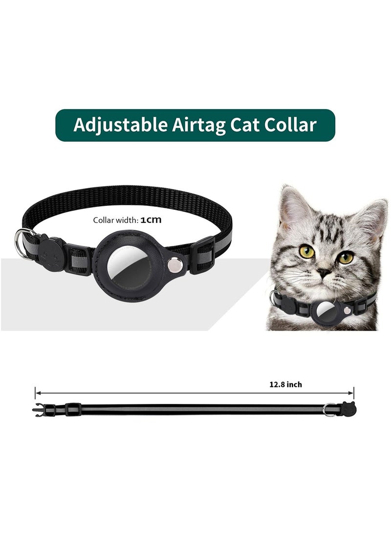 RTYY - Airtag Cat Collar with Bell Adjustable Breakaway Kitten Collars, Reflective Strip Puppy Small Pet Collar - Image 1