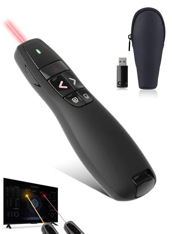 Wireless Presenter Black, Clicker for Laptop Presentations Remote, USB Wireless Presenter Remote, Power Point Remote Clicker for Computer/ Mac/ PPT/ Google Slide Advancer - Image 1