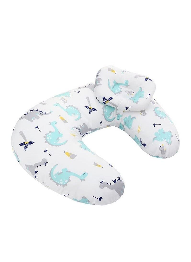 Arabest Baby Breastfeeding Nursing Pillow,Positioner,Machine Washable U Shape Nursing,Infant Support Pillow Bonus Head Positioner,Adjustable Pillow For Breastfeeding (Dinosaur)  - Image 1