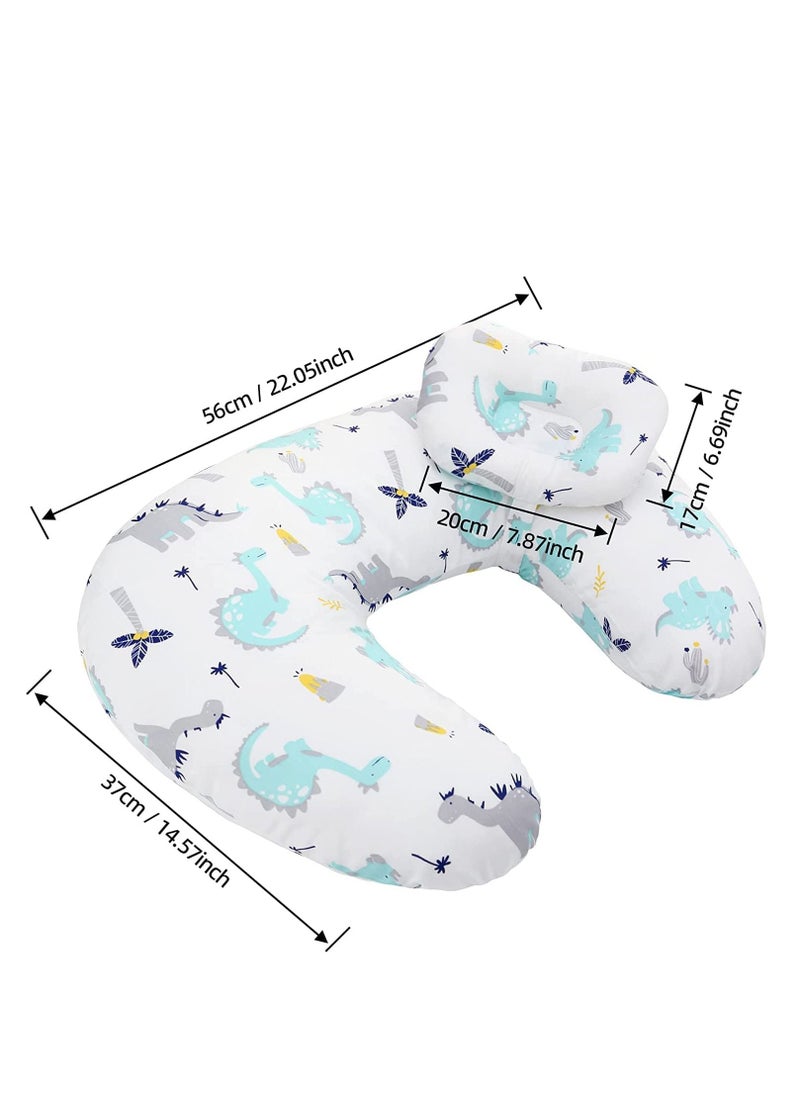 Arabest Baby Breastfeeding Nursing Pillow,Positioner,Machine Washable U Shape Nursing,Infant Support Pillow Bonus Head Positioner,Adjustable Pillow For Breastfeeding (Dinosaur)  - Image 3
