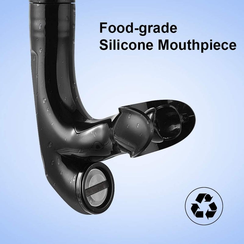 Focevi Swim Snorkel for Lap Swimming,Adult Swimmers Snorkeling Gear for Swimming Snorkel Training in Pool and Open Water,Snorkle Center Mount Silicone Mouthpiece One-Way Purge Valve - Image 5