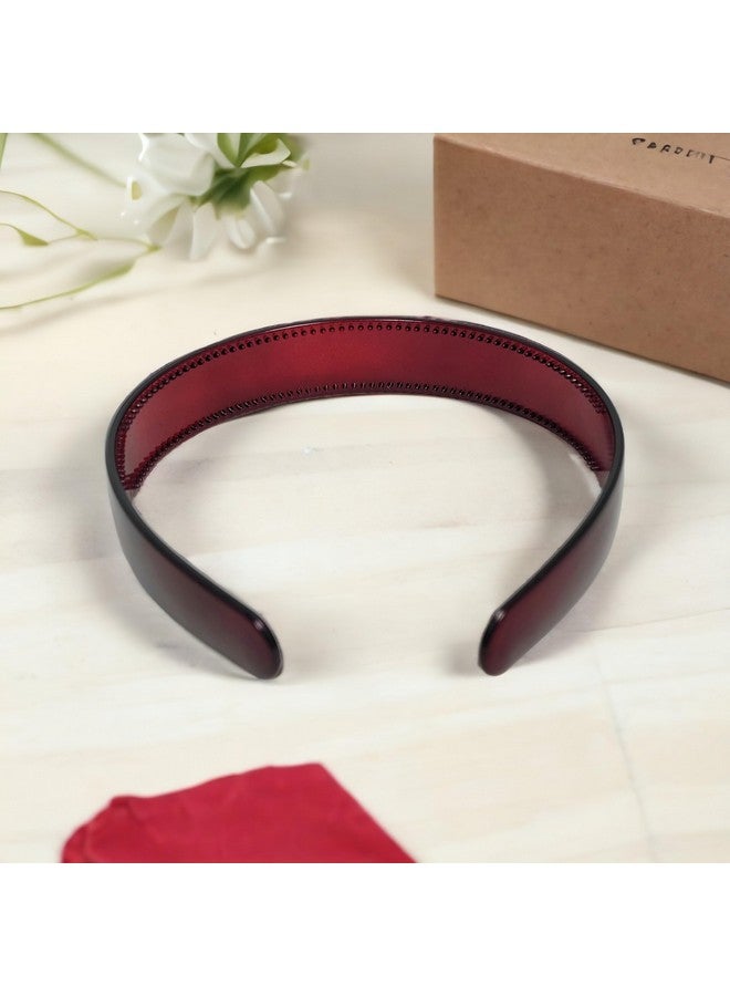 ANNACREATIONS Premium Large Glossy 25Mm Extra Wide Plastic Hairband For Girls & Women (12 Count (Pack Of 1, Multicolor) - Image 3