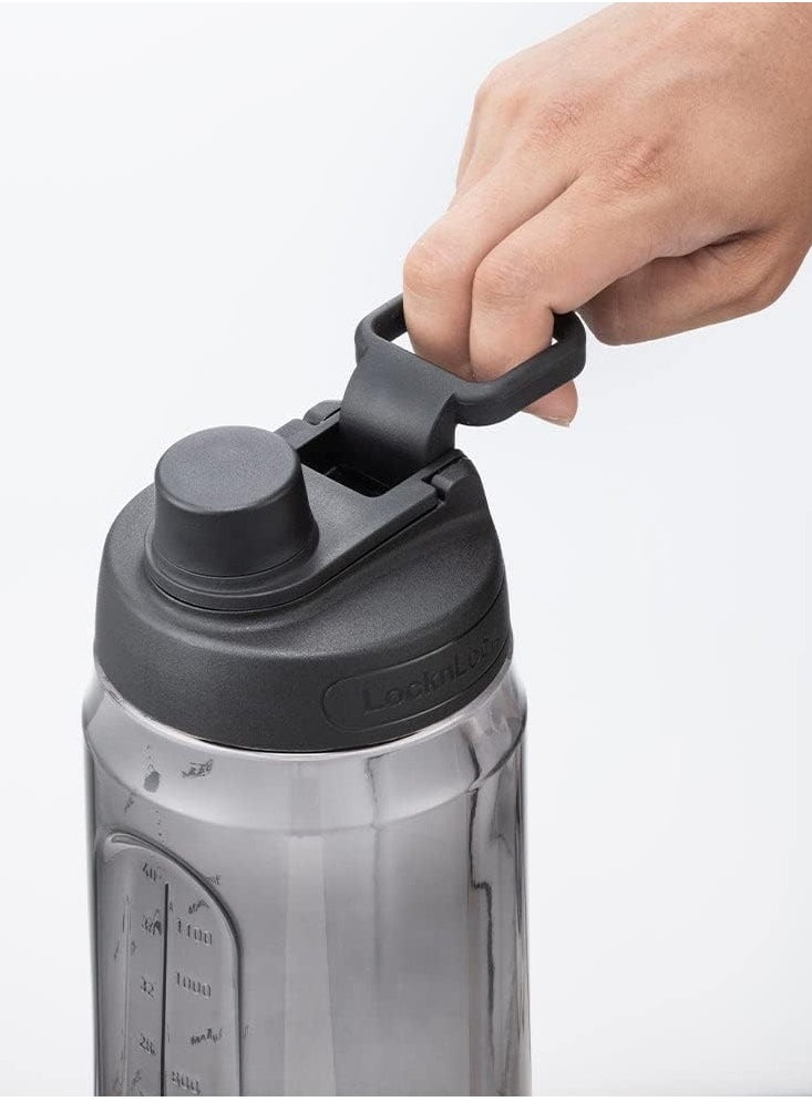 LOCK & LOCK LocknLock Active 1.5L Black Water Bottle - Durable, Easy Grip, Leak-Proof with Hidden Finger Loop  - Image 3