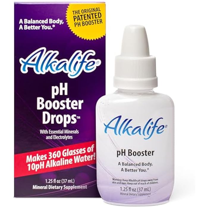 Alkalife قطرات تعزيز الرقم الهيدروجيني ألكالايف | أول معزز للمياه القلوية حاصل على براءة اختراع لتحييد الحمض وتحقيق توازن الرقم الهيدروجيني لدعم المناعة، الأداء الأمثل، إزالة السموم، والرفاهية العامة – 1.25 أونصة - Image 1