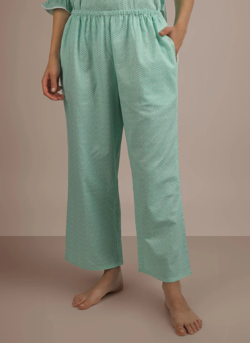 After Dark Ciara, Cotton Pyjama Set with Hand-Smocking