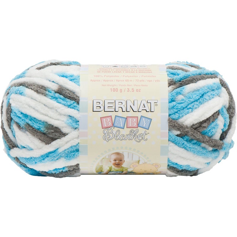 Bernat Baby Blanket Yarn 35 oz Gauge 6 Super Bulky Sail Away
