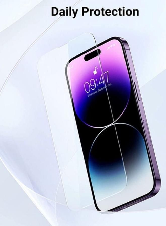 إيه إم إس شاشة حماية مصنوعه من الزجاج المقوى لهاتف ايفون 14 برو ماكس شفاف - Image 5