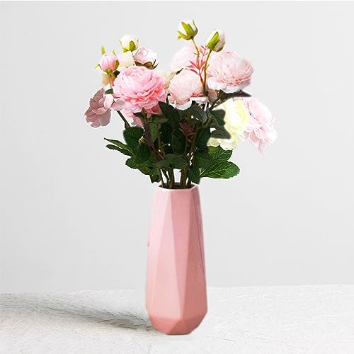 Valemoon Ceramic Vase, 7.4 Inch for Pampas Calla Lily Tulip, Flower Vase Minimalism Style for Modern Table Shelf Home Decor, Fit for Housewarming, Weddings, Birthday, Christmas, Thanksgiving, New Year (Pink) - Image 1