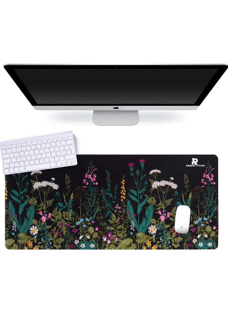 Rock Pow - Gaming Mouse Pad, Large Mouse Pad for Desk Rubber Base Mousepad with Stitched Edges, Keyboard Mouse Mat for Work, Game, Office, Home 800x300x3m - Image 1