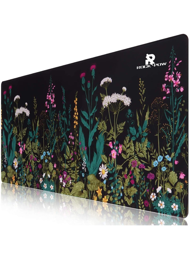 Rock Pow - Gaming Mouse Pad, Large Mouse Pad for Desk Rubber Base Mousepad with Stitched Edges, Keyboard Mouse Mat for Work, Game, Office, Home 800x300x3m - Image 1