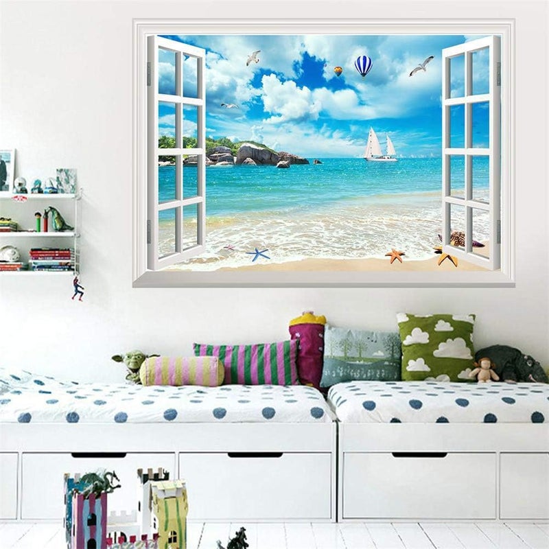 BPA 3D Fake Window Scenery Wall Sticker - Image 4