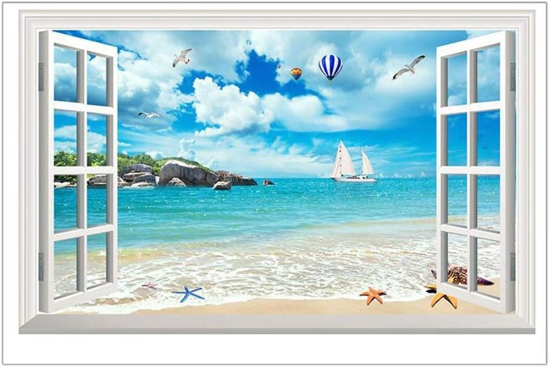 BPA 3D Fake Window Scenery Wall Sticker - Image 3