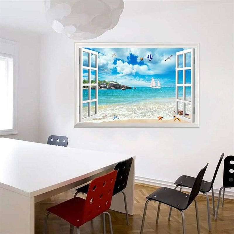 BPA 3D Fake Window Scenery Wall Sticker - Image 5