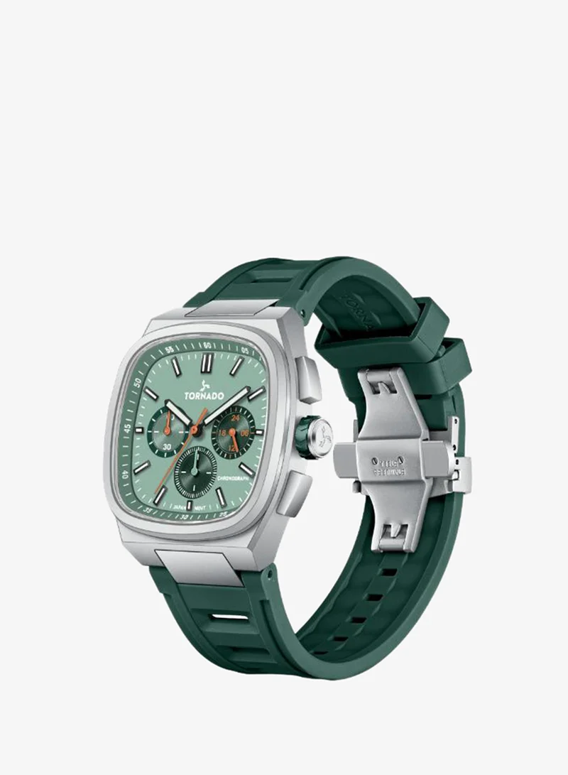 Tornado Men's Rubber Strap Chronograph Watch T26102-SRGG - 42mm mm