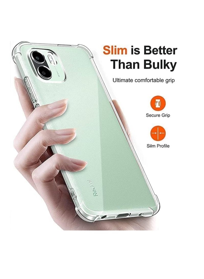 Generic Xiaomi Redmi A1 Plus Clear Back Cover Case Ultra Clear Best Camera Protection- Clear  - Image 3