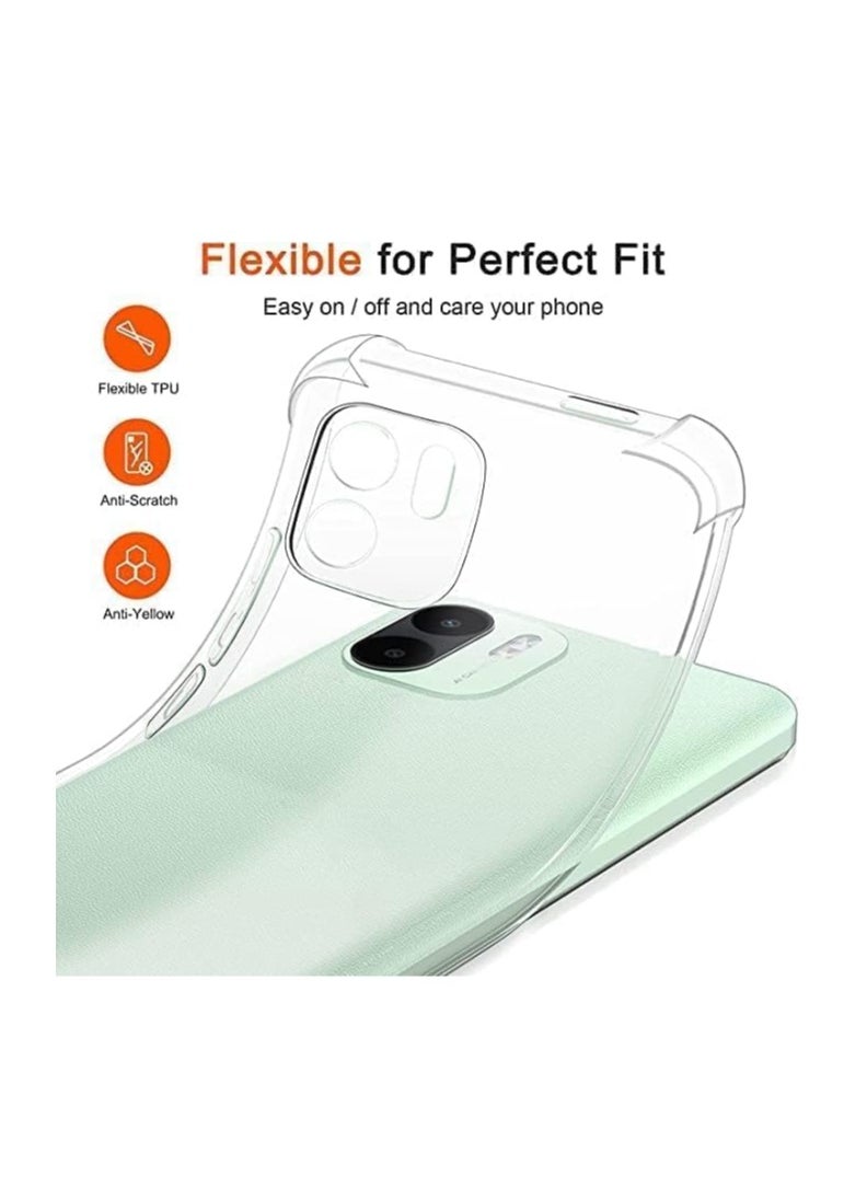 Generic Xiaomi Redmi A1 Plus Clear Back Cover Case Ultra Clear Best Camera Protection- Clear  - Image 4