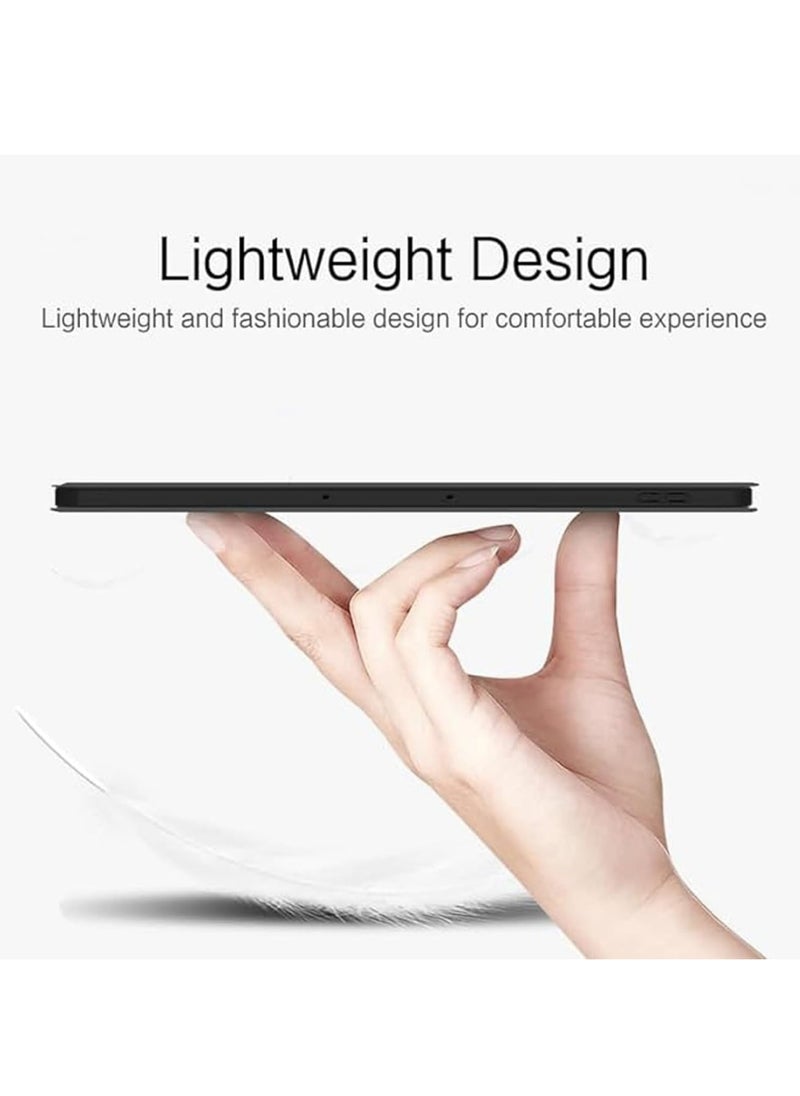 Captaintech - Case Compatible with Lenovo Tab P12 (12.7 Inch) 2023 Tablet Slim Tri-fold Stand Soft TPU Back Shell Auto Wake/Sleep Anti-Drop Cover - Image 1