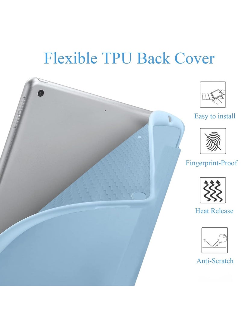 Captaintech - Case Compatible with Lenovo Tab P12 (12.7 Inch) 2023 Tablet Slim Tri-fold Stand Soft TPU Back Shell Auto Wake/Sleep Anti-Drop Cover - Image 1