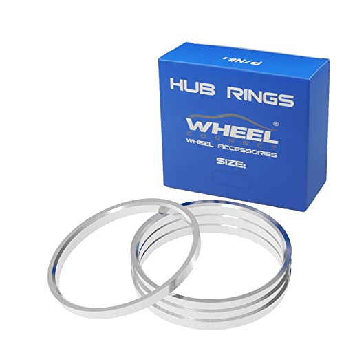 WHEEL CONNECT Hub Centric Rings, 125.1 (125.2) to 116.7 (117) Set of 4, Aluminium Alloy Hubrings, 8 Bolts Pick up hub Rings, O.D:125.1- I.D 116.7mm. A - Image 1