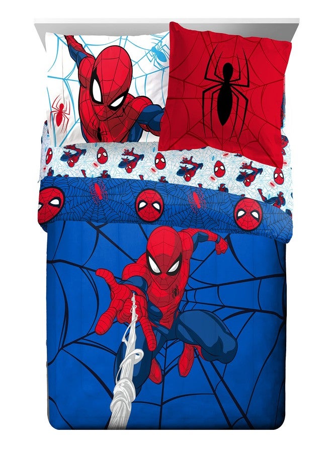 Jay Franco Marvel Spiderman Webtastic 7 Piece Queen Size Bed Set - Includes Reversible Comforter & Sheet Set - Super Soft Kids Bedding Fade Resistant Microfiber (Official Marvel Product) - Image 2
